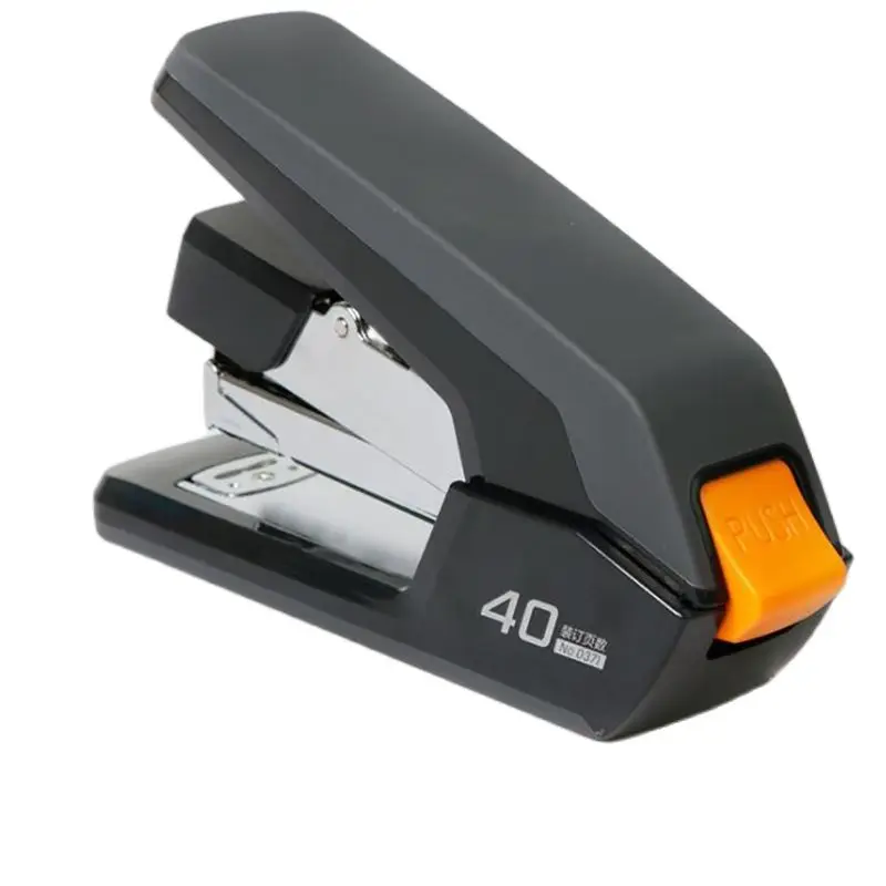 Manual Office Stapler Metal Standard Stapler with Push Button, 40 Sheet Capacity, Effort Saving Binding Stapler, 12# Staple