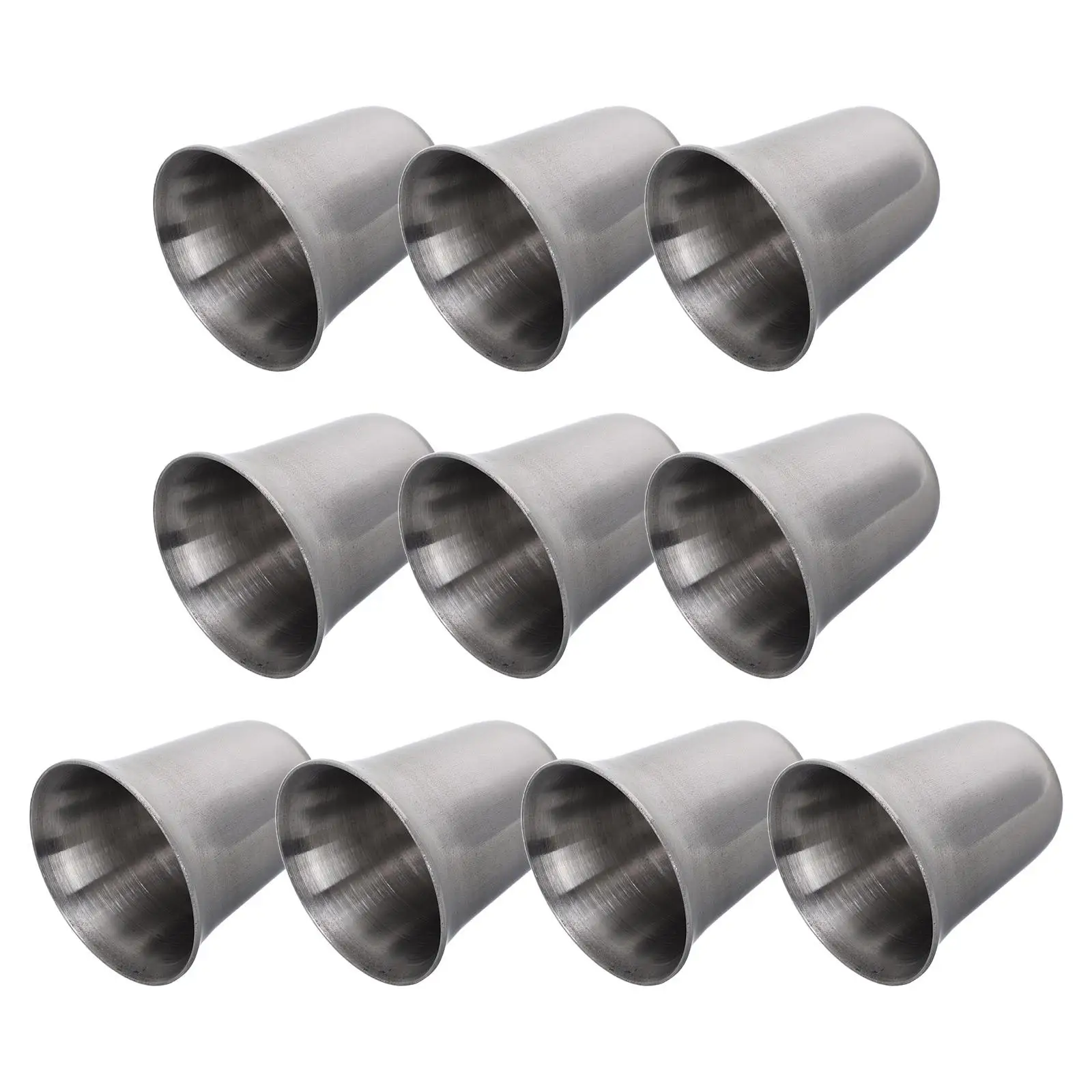 

10 Pcs Holy Tableware Stainless Steel Communion Cups Stackable Religious Goblets Fine Craftsmanship Safe Usage Glassware
