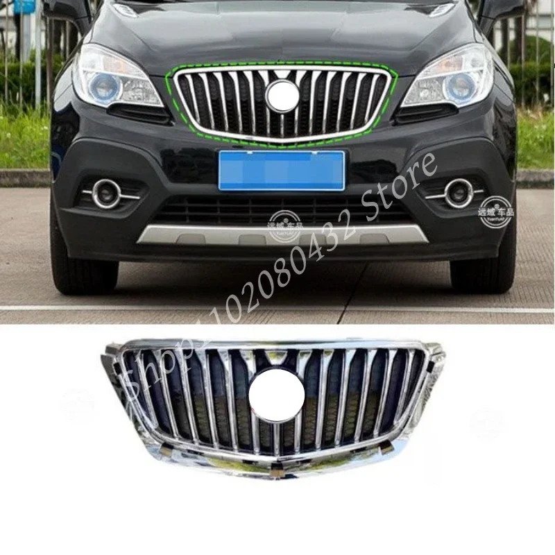 Chrome Front Upper Bumper Hood Radiator Grill Grille New Fit for Buick Encore 2013-2015 1PC with Logo Racing Grills