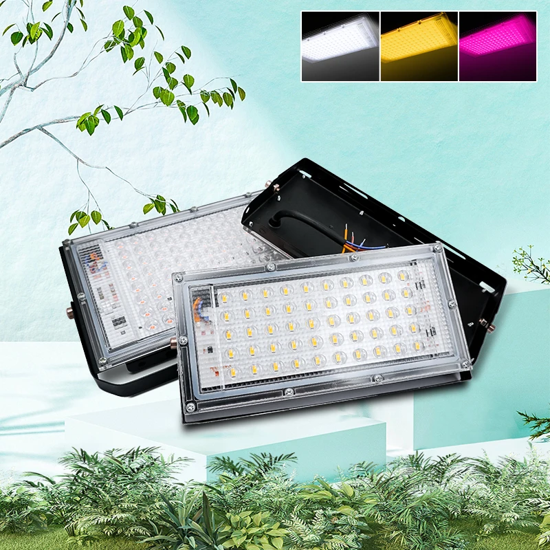 Imagem -05 - Full Spectrum Led Grow Light Phyto Lâmpada para Plantas 50w 100w ac 220v Led Grow Lamp Iluminação de Crescimento