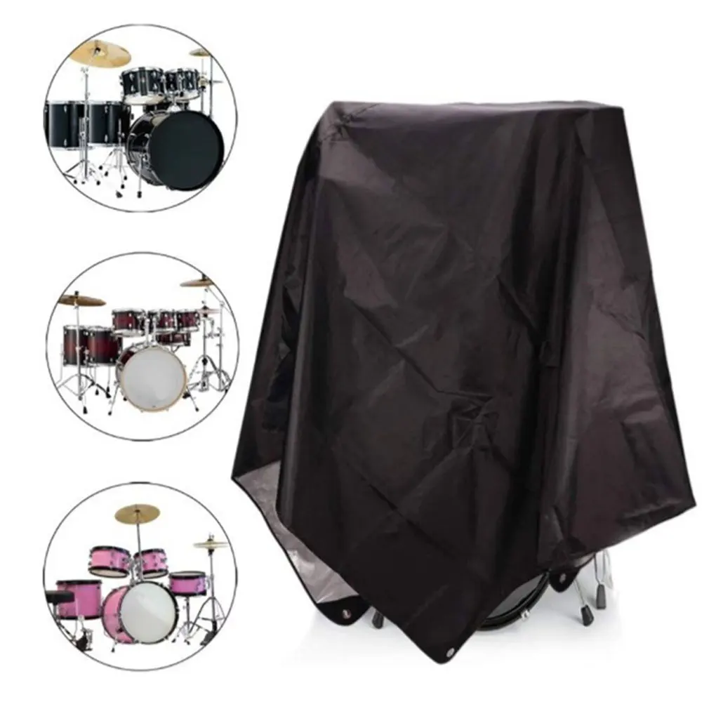 Drum Accessory Windproof Drum Set Dust Cover for Outdoor Music Rooms Indoors Drum Set Accessory Dust Cover in Weighted Corners