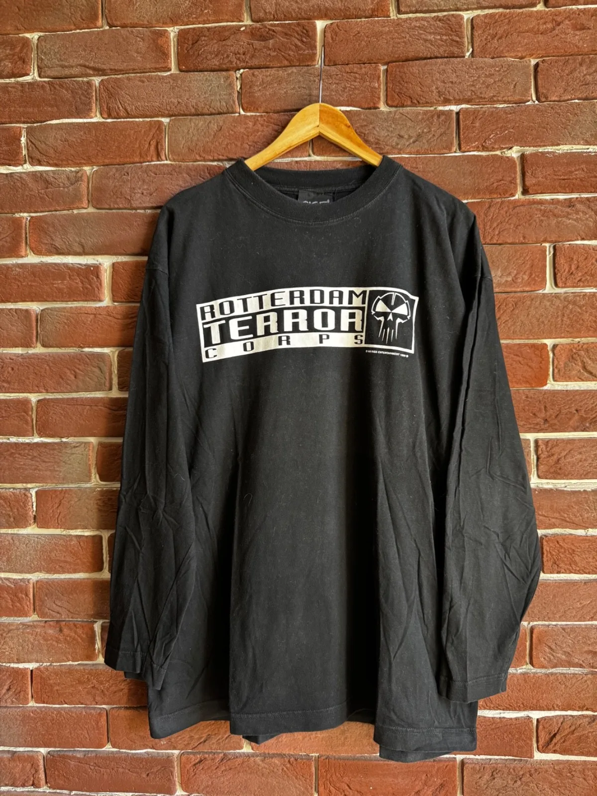 Rara camiseta Rotterdam Terror Corps de los años 90 negra Gabber Hardcore xl negra