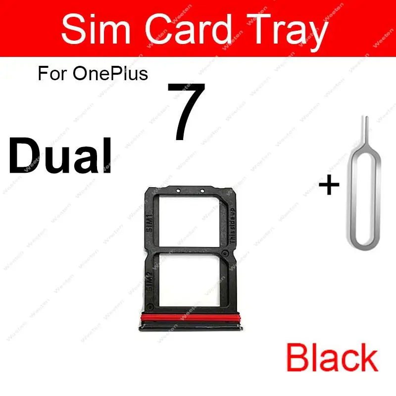 Soporte de la bandeja de la tarjeta Sim para Oneplus 6 6T 7 8 Pro Sim Slot Socket SD Card Memmory lector Flex Cable piezas de repuesto