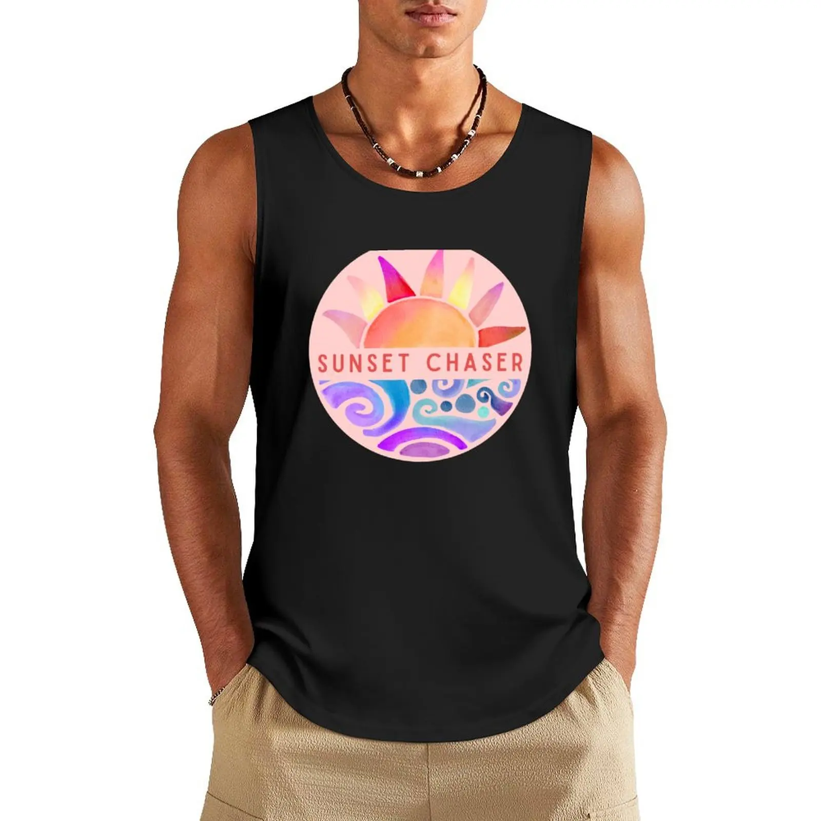 Sunset Chaser Tank Top singlets for men Top Gym T-shirts for men