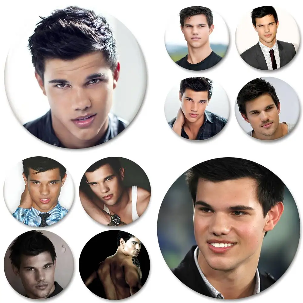 Actor Taylor Lautner Round Badges Can Be Used To Decorate Clothes And Backpack Pins