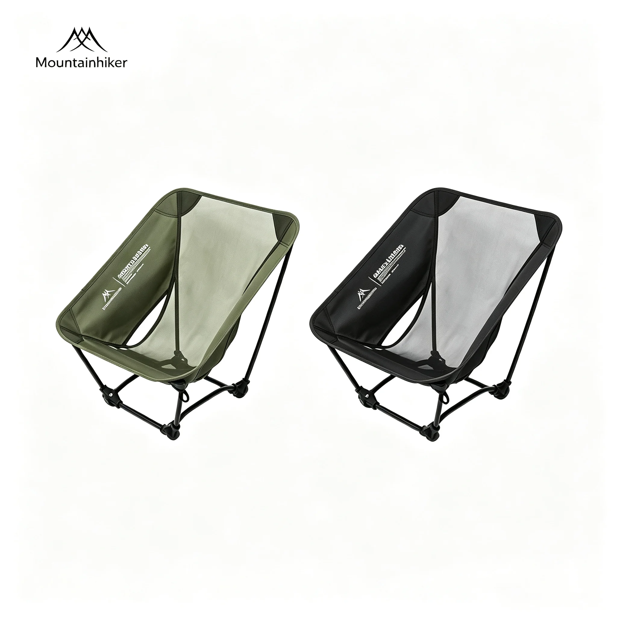 MOUNTAINHIKER Ultra-Light Low-Profile Folding Moon Chair for Ground Use: Portable Mesh CORDURA Stool for Outdoor Camping, Hiking