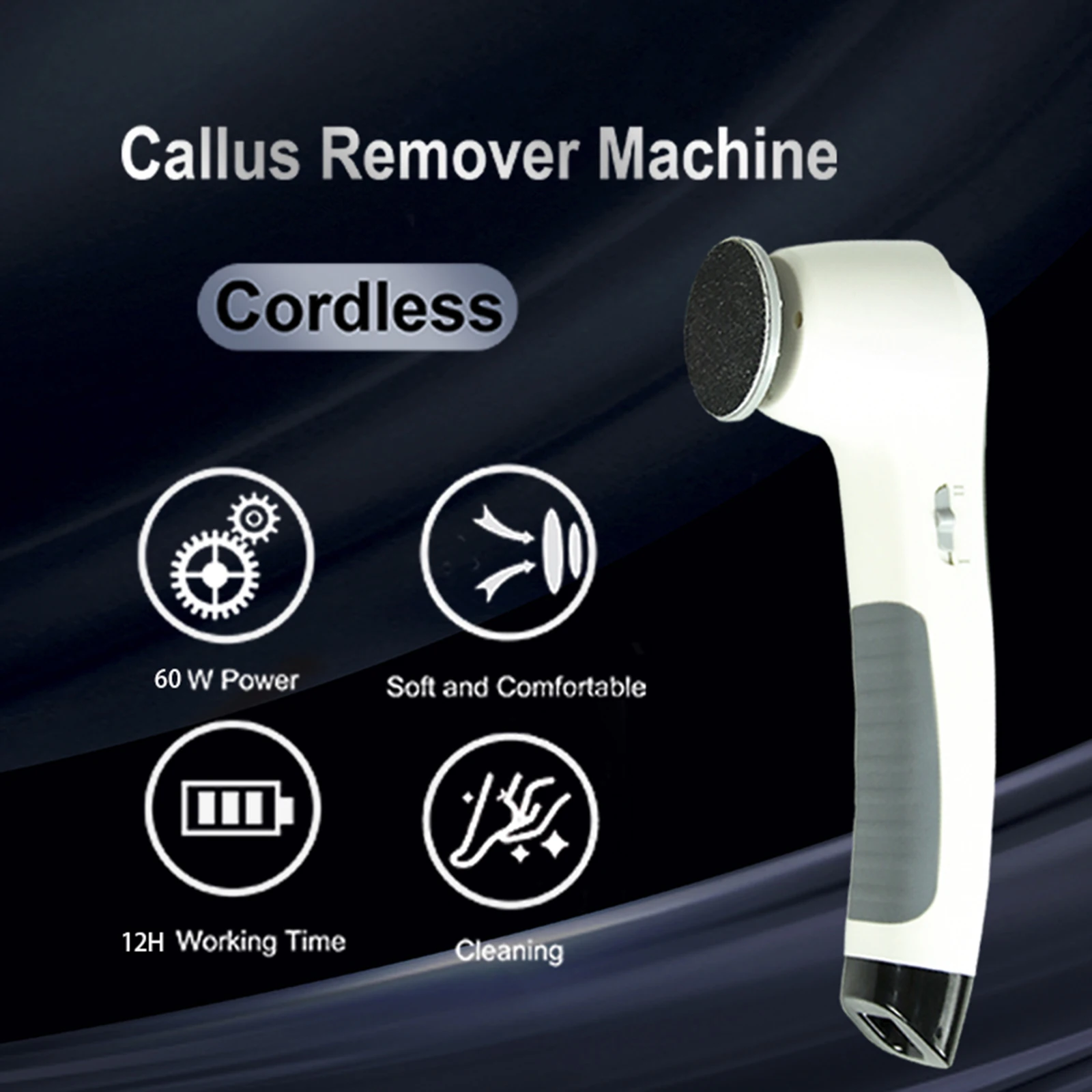 

Pedicure Electronic Adjustable Electric Callus Remover for Cracked Dry Removal Machine US