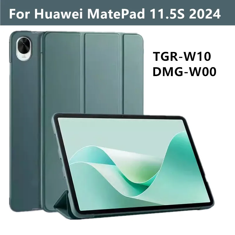 New Smart Cover for HUAWEI MatePad 11.5S DMG-W00 11.5 S Trifold Leather Flip Soft Back Case For MatePad 11.5