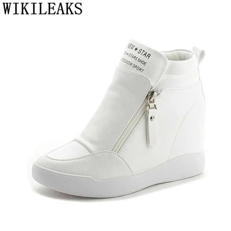 Wedges Sneakers For Women Increase Within Women Casual Shoes Platform Sneakers Women Elevator Shoes Zapatillas Vulcanized Shoes