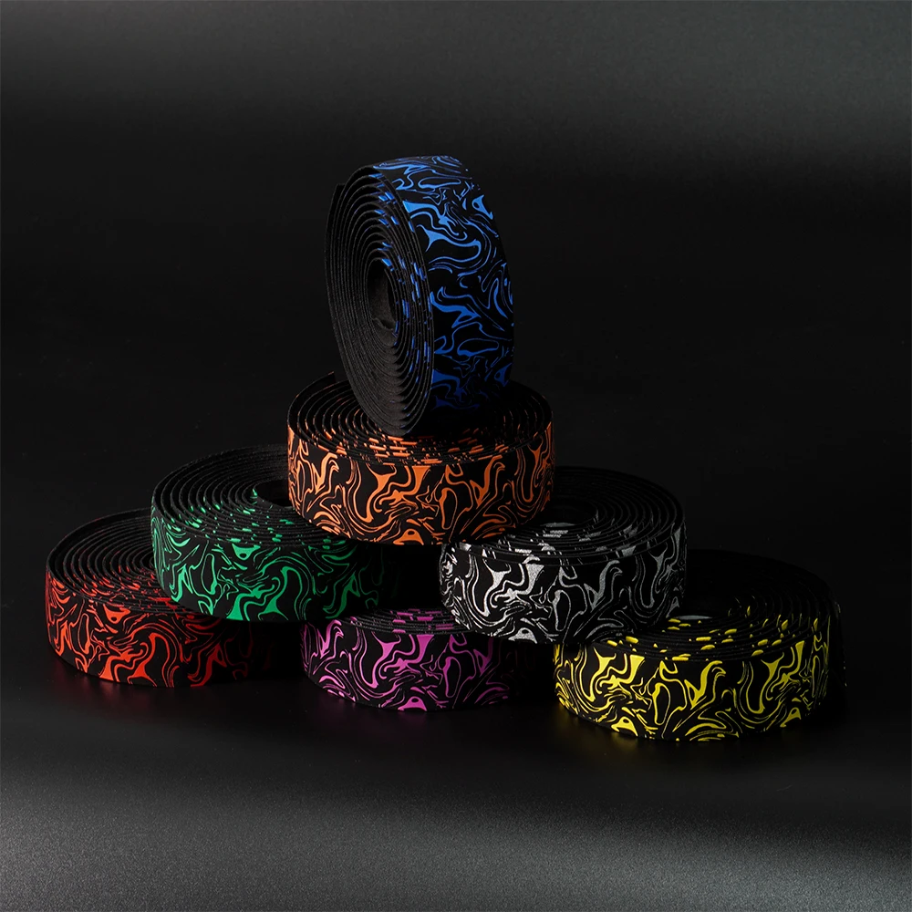 Chooee Bicycle Handlebar Tape Road Gravel Bike Shock Absorbing Drop Bike Handle Bar Tapes Sweat-Absorbent Anti-Slip, Suede PU