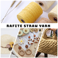 Natural rafia straw yarns for kniting crochet Paper Threads washable handmade hat summer yarn handbag knitting baskets Material