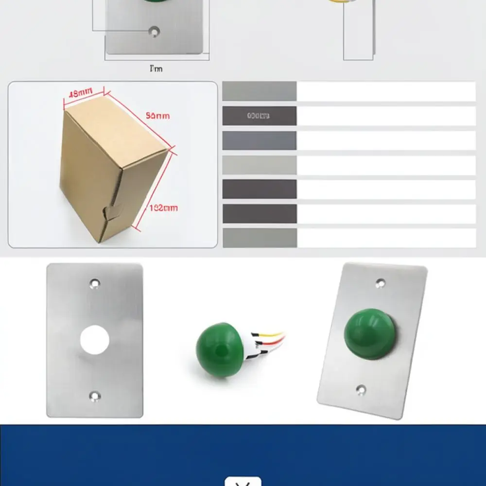 For For Feiluotuo S870M1 Doorbell Switch Security Access Control Button Self Reset Electric Lock Exit Control Push Switch