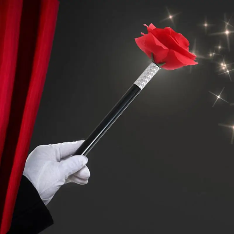 Magic Tricks For Adults Stick To Rose/Flower Magic Tricks Magic Cane Close Up Street Stage Magic Gimmicks Magician Accessories