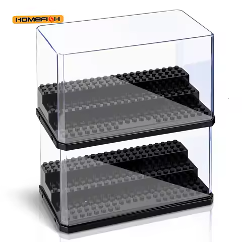 Acrylic Minifigures Display CaseStackable and Dustproof Building Block Display Box for Lego Action Figure Toys Storage