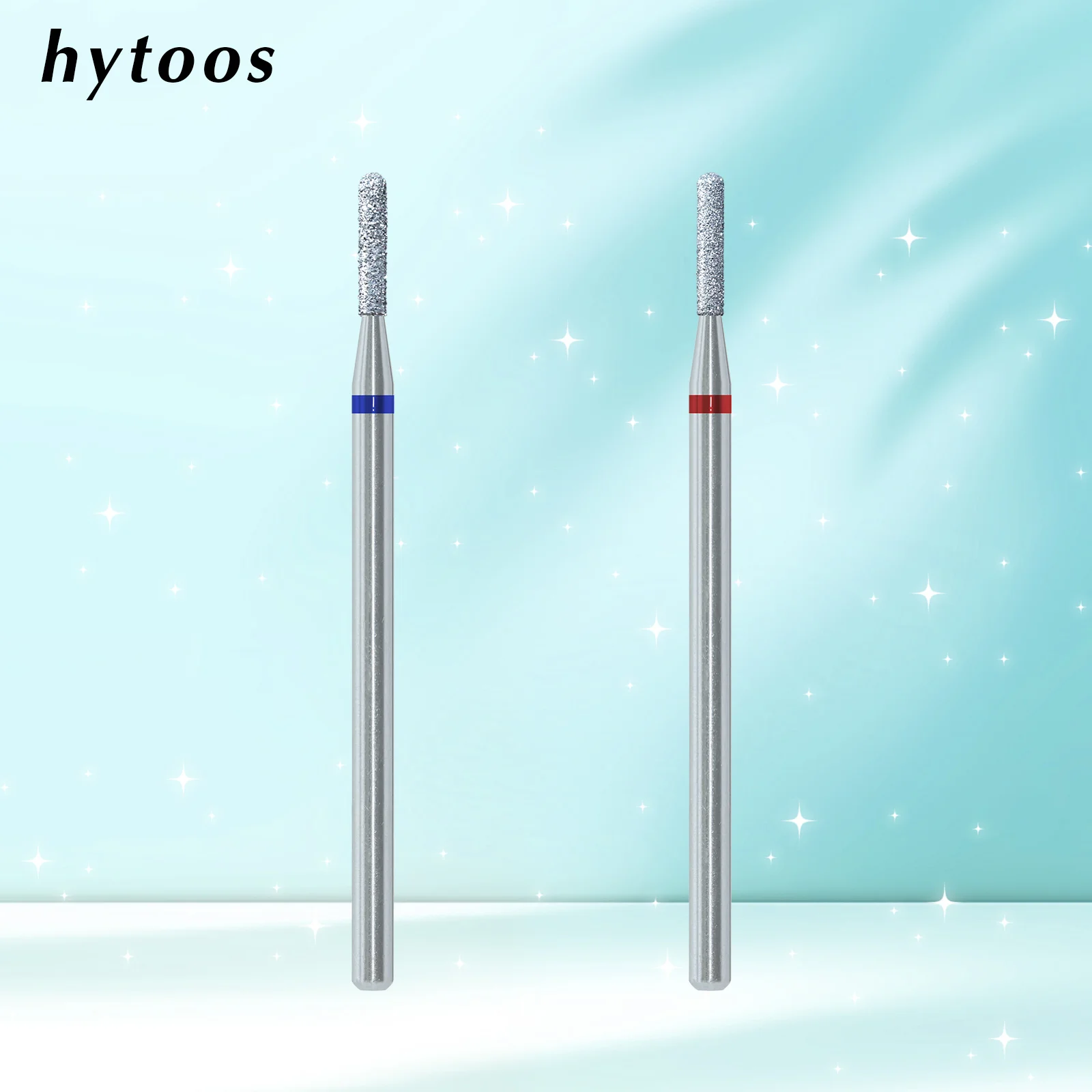 HYTOOS 1.6mm Smooth Barrel Chrome Nail Drill Bits Russian Diamond Cuticle Bit for Nail Drill Dead Skin Cleaner Nails Prep Tool
