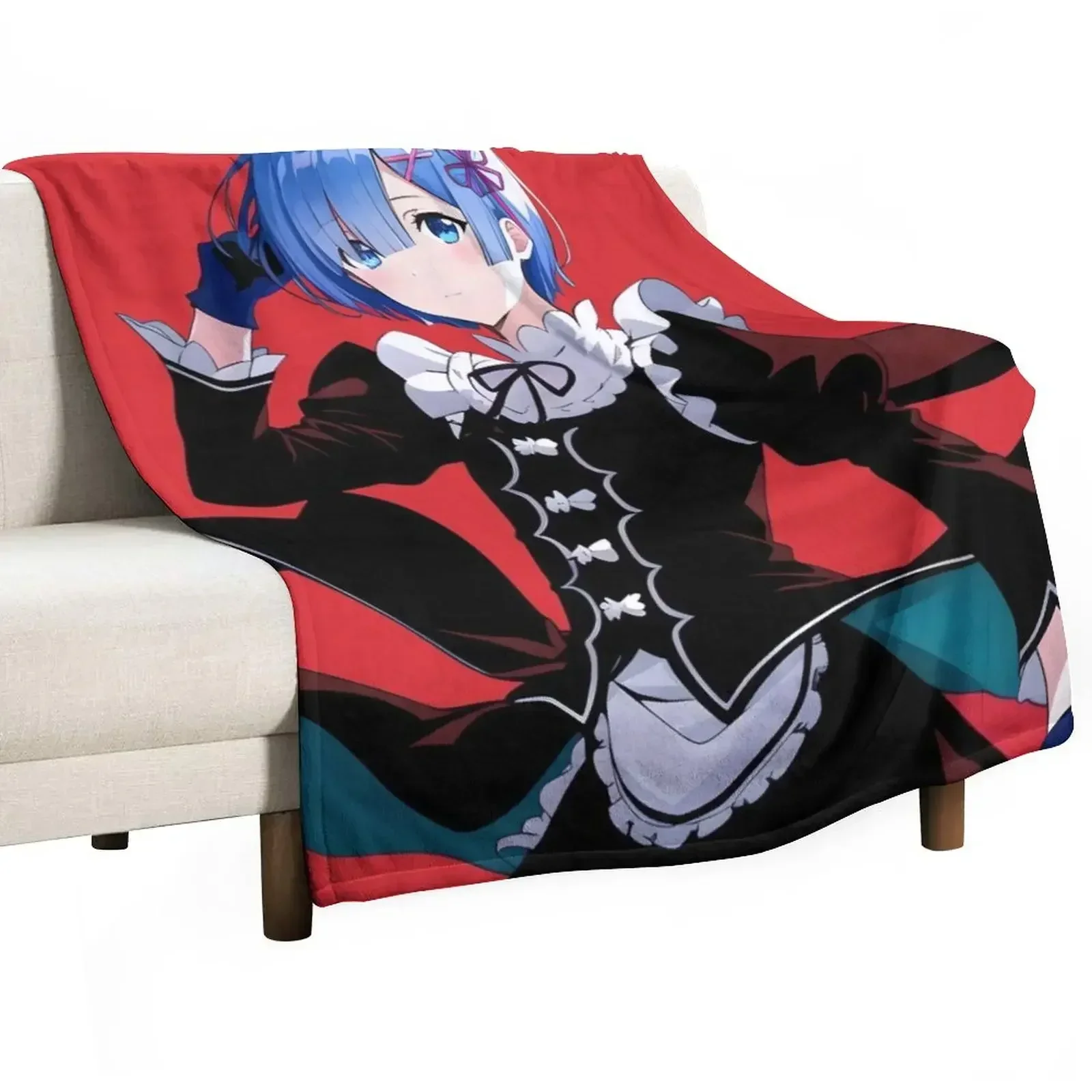 

Rem Re:Zero Royal Throw Blanket Plush Fuzzy Cozy Blanket for Couch Sofa