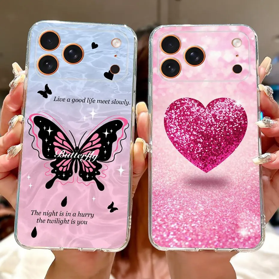 かわいい絵柄のiPhone 17 Pro Max用スマホケース、iPhone17用ソフトシリコンTPUカバー、iPhone 17 Air、17Pro、17ProNax用ケース、バンパー