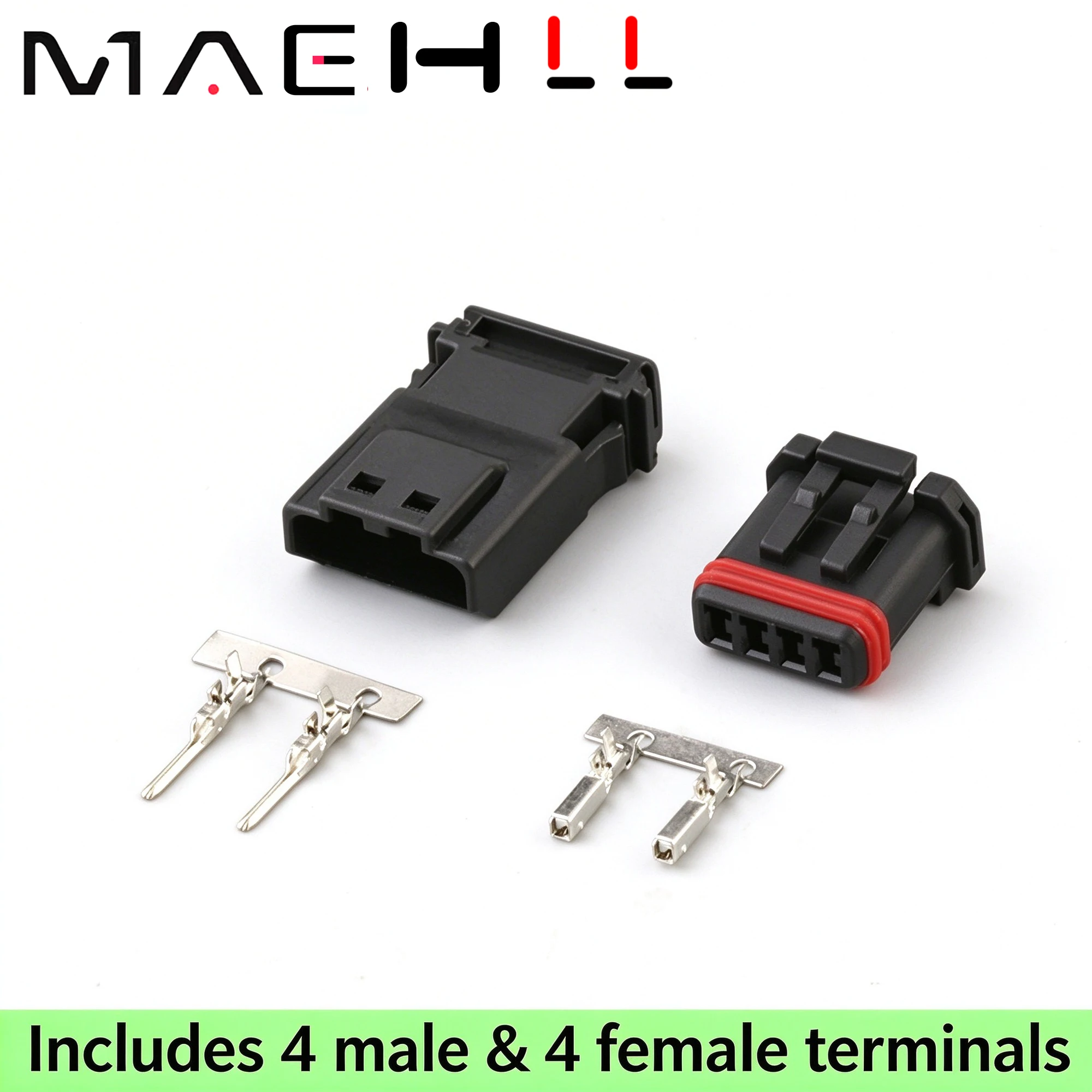1set 4 Pin Female or male Auto Waterproof Connector Car Rearview Mirror Heating Wire Harness plug Socket MX19004S51 MX19004P51