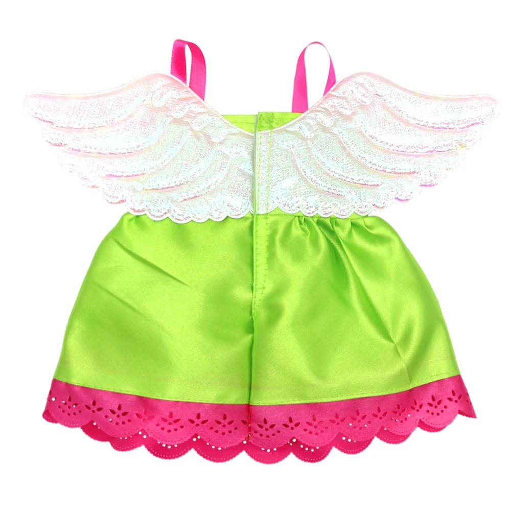 18 Inch Doll Fairy Wings Flower Dress, Polyester Outfit, Doll Clothing Accessory, No Doll or Shoes Included view 5
