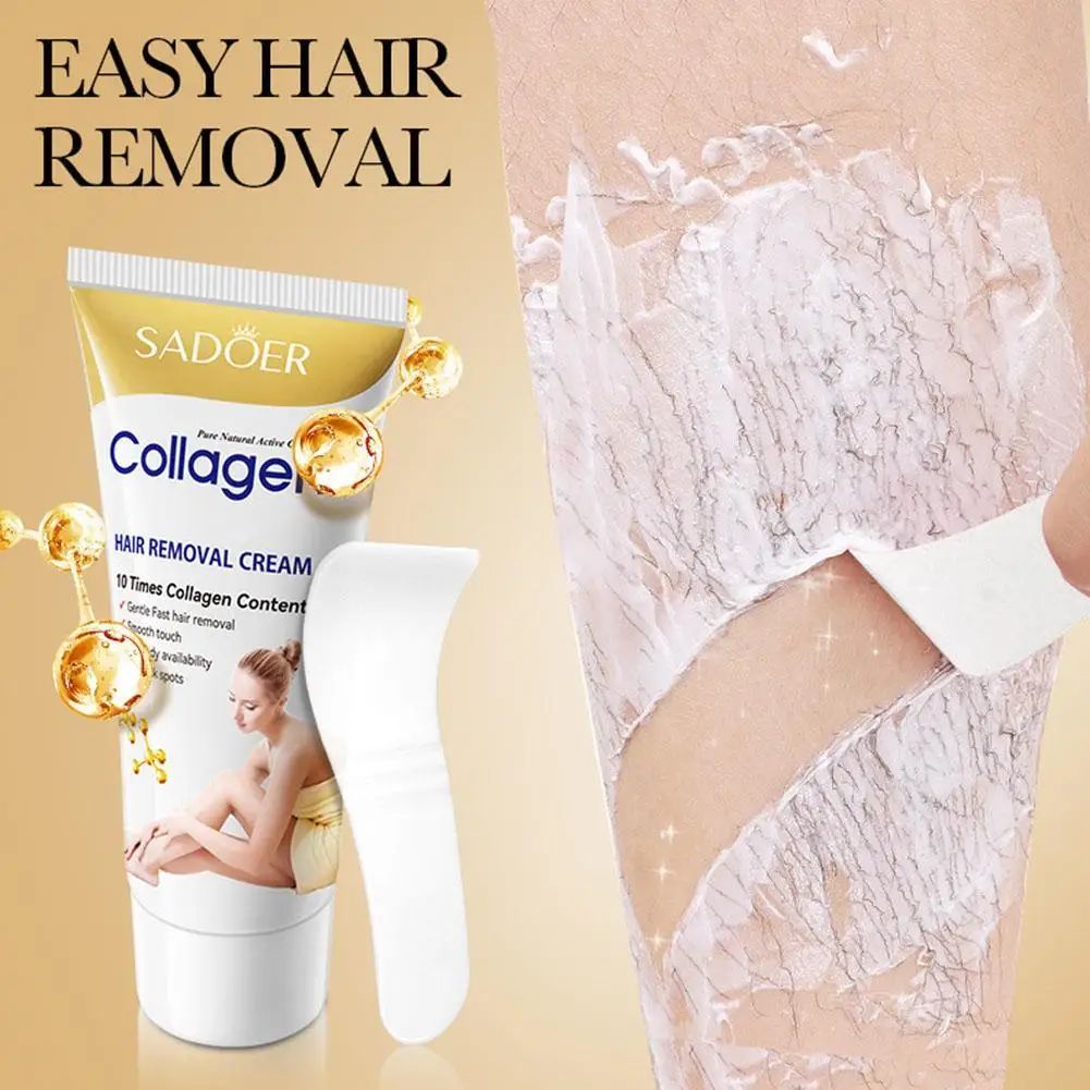 50g/60g Collagen Ossein Hair Removal Cream Non Irritating Quick Whole Body Axillary Armpit Arm Leg Privates Hair Removal