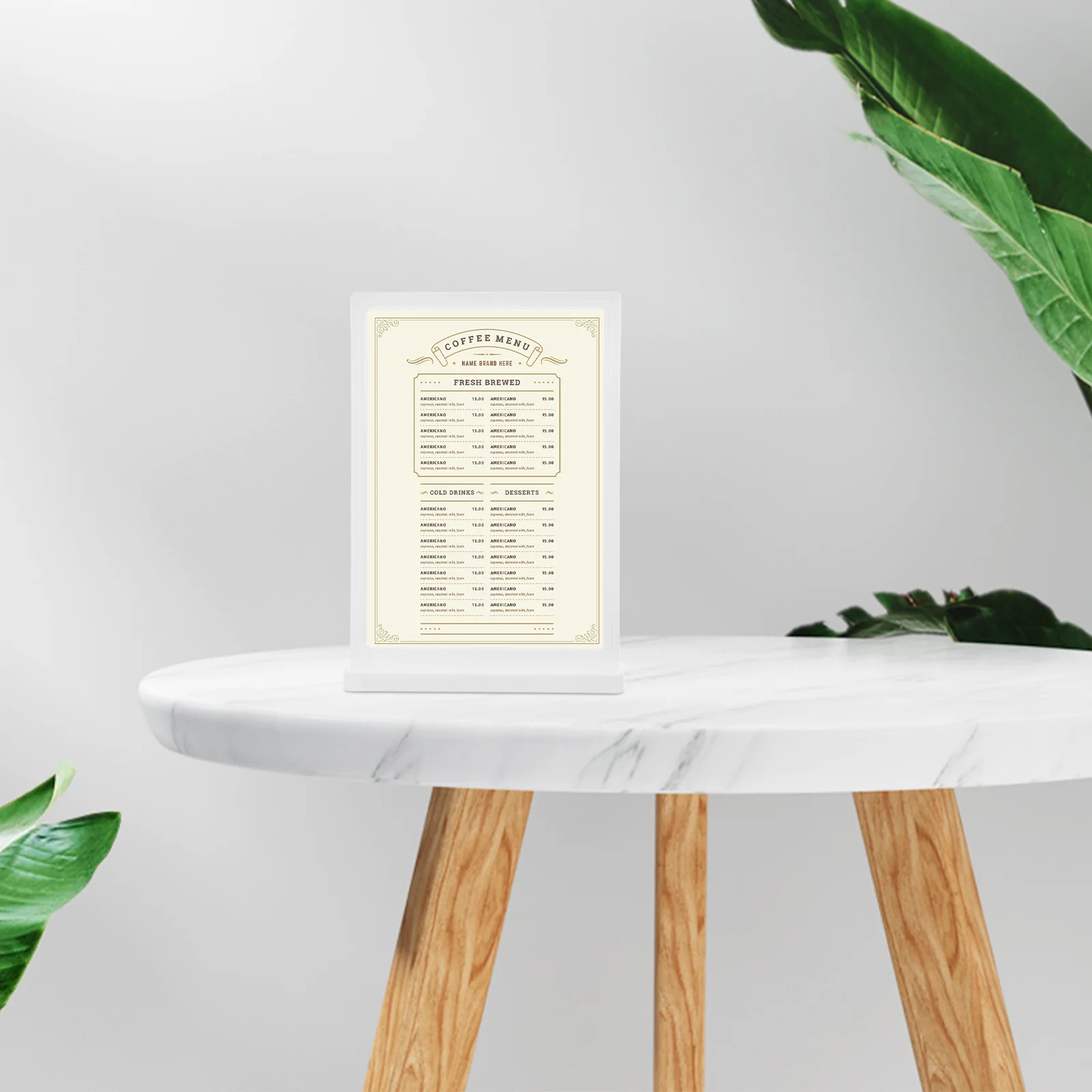 

Plastic Table Menu Display Stand Menu Holder Sign Holder Business Card Poster Stand for Restaurant Office Photo Paper Display A4