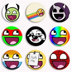 30 Style Epic Face Button Pin Rainbow Creative Funny Epic Face Meme Brooch Badge Bag Coat Accessories Decor Friends Gifts