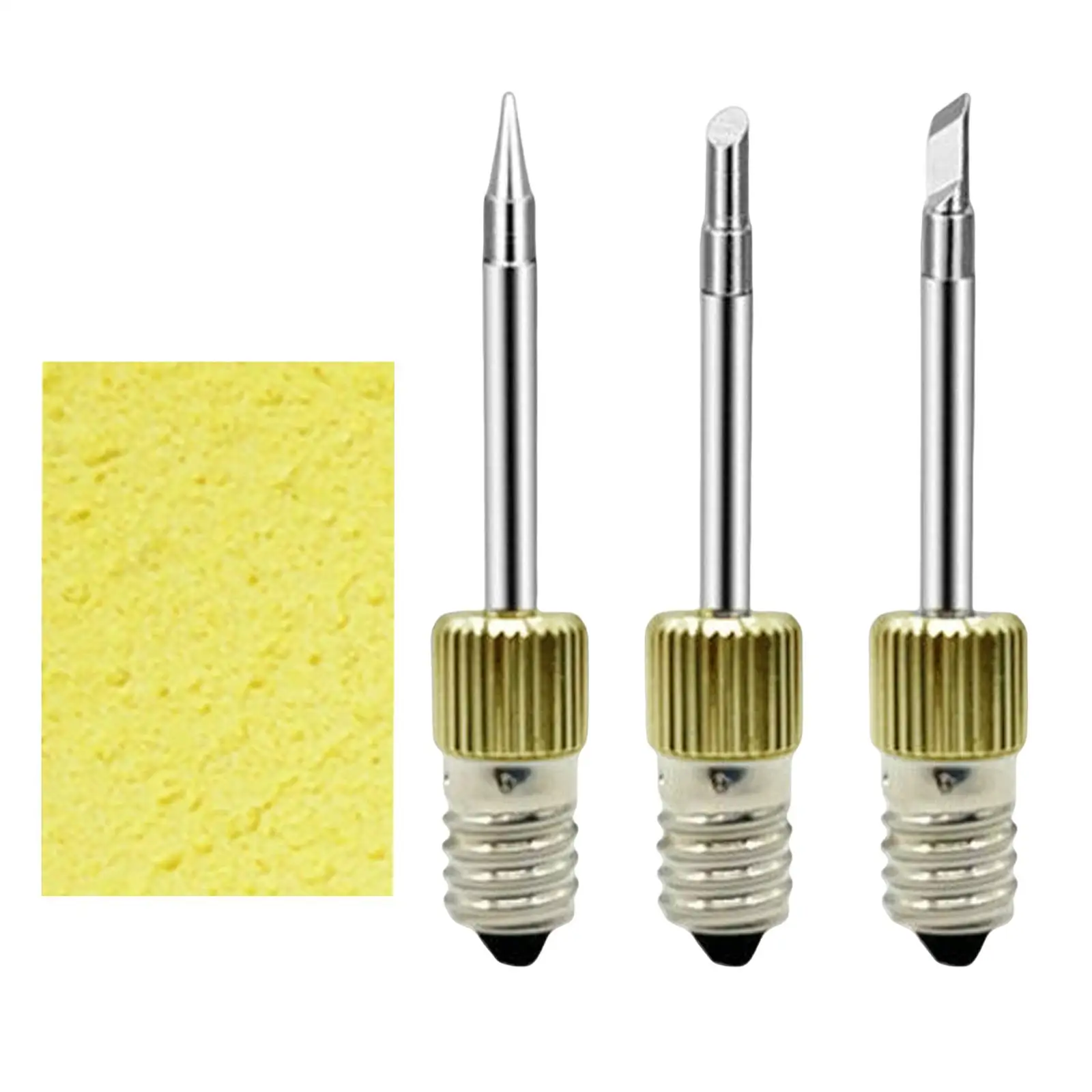 Premium Soldering Iron Tips with Cleaning Gear - Pack of 3