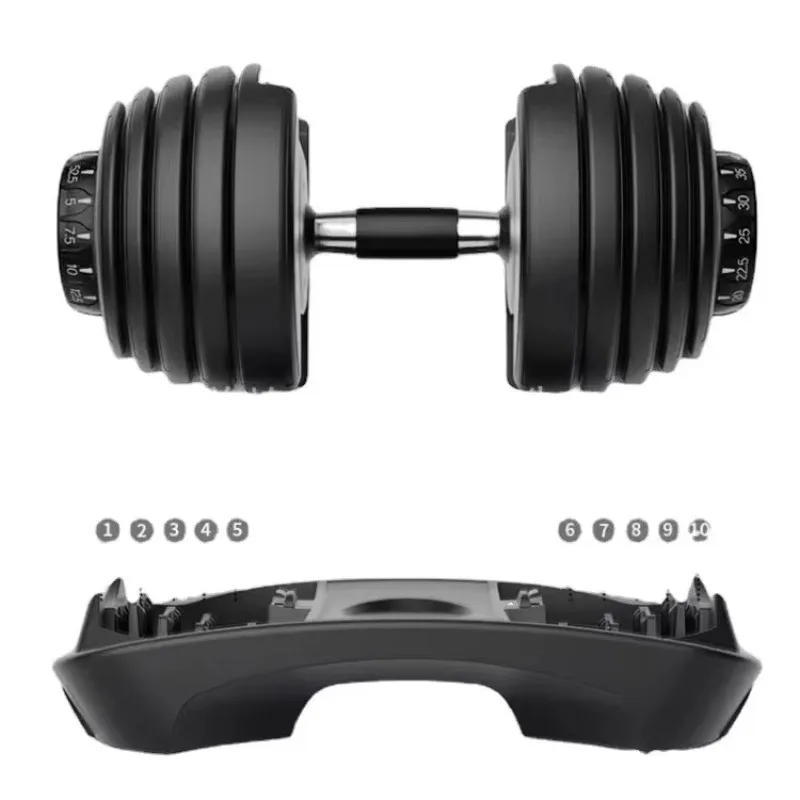 

In Stock Fitness Free Weights Barbell Dumbbells 24KG 52.5LB Gym Equipment Adjustable Dumbbell Set For body building