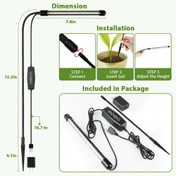 USB DC Input Timer Control Floor Stand LED Grow Plant Light Full Spectrum Phyto Lamp Clip light Succulent Plant Flower Grow Lamp