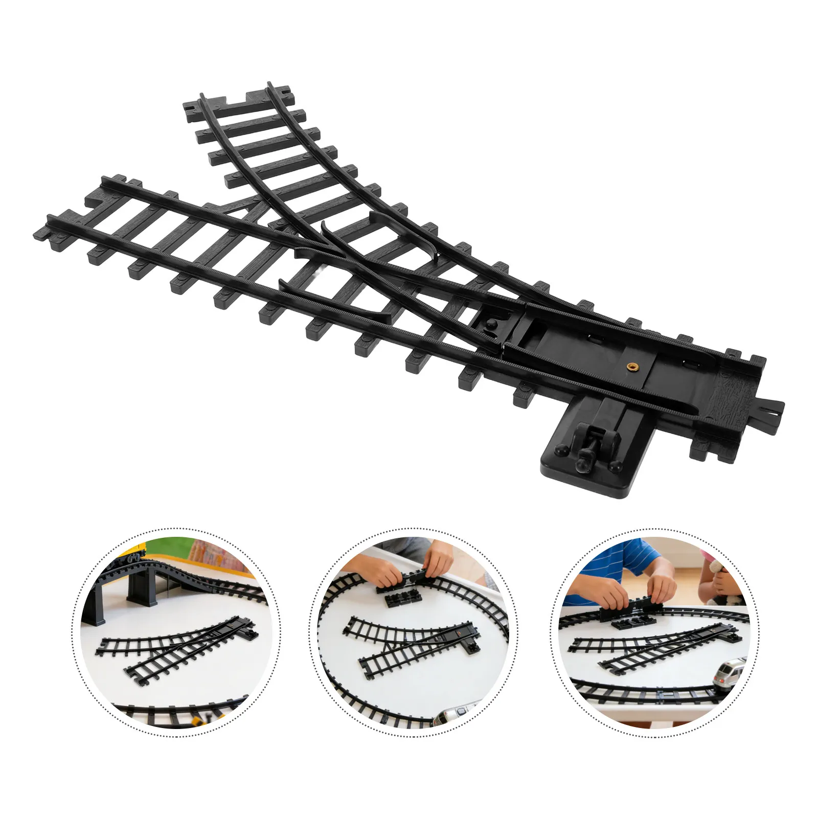 

6Pcs Train Track Connectors Plastic Railway Track Accessories Curved Attachment Kit for DIY Electric Train Sets Extension