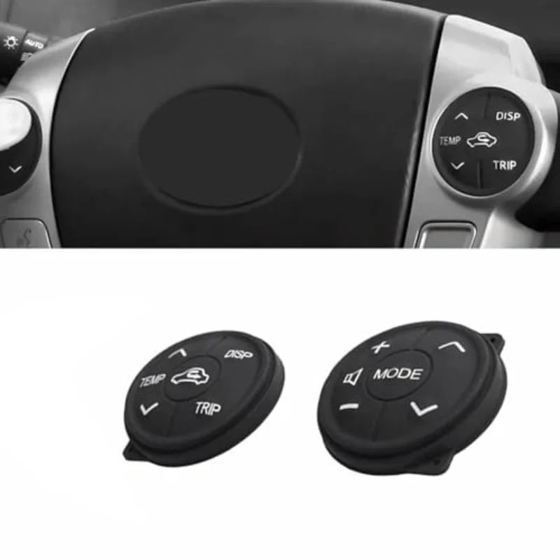 1 زوج متعددة الوظائف عجلة القيادة غطاء أزرار ل بريوس زائد 2012-2015 لتويوتا بريوس الخامس (zvw 40) 2013 اكسسوارات السيارات #6