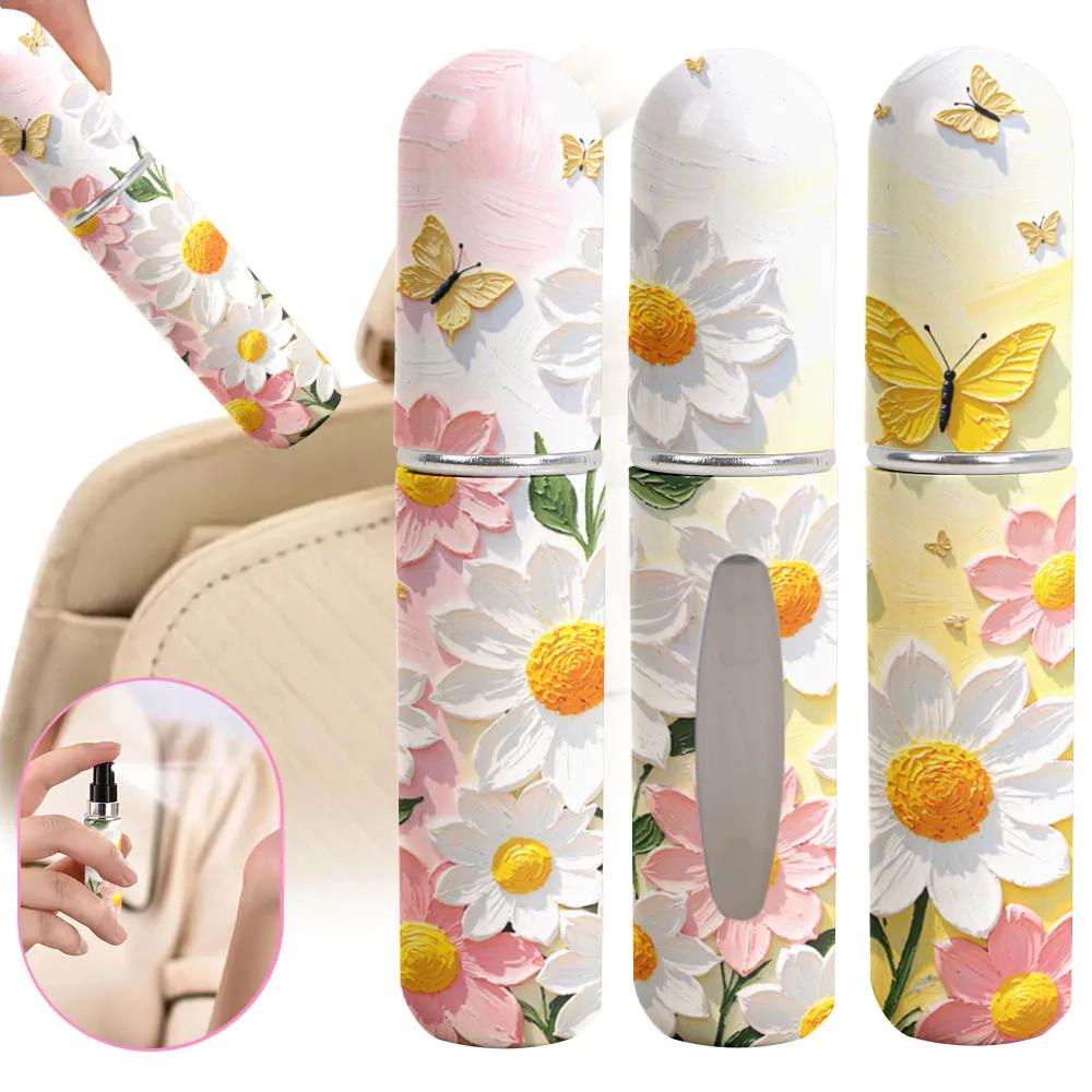 

New 5ml Mini Perfume Bottle Refillable Empty Spray Rotating Bottle Storage Sprayer Portable Empty Cosmetic Containers