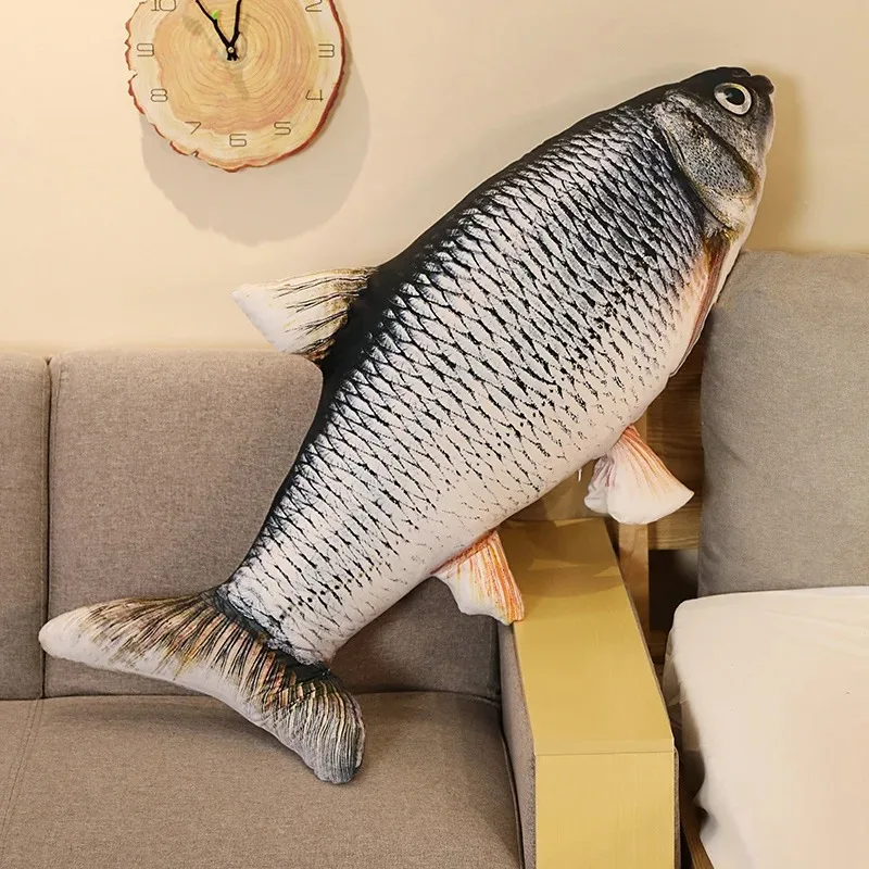 

1pc 40/60cm 3D Simulation Gold Fish Plush Toys Stuffed Soft Animal Carp Plush Pillow Creative Sofa Pillow Cushion Gift Kids Toy