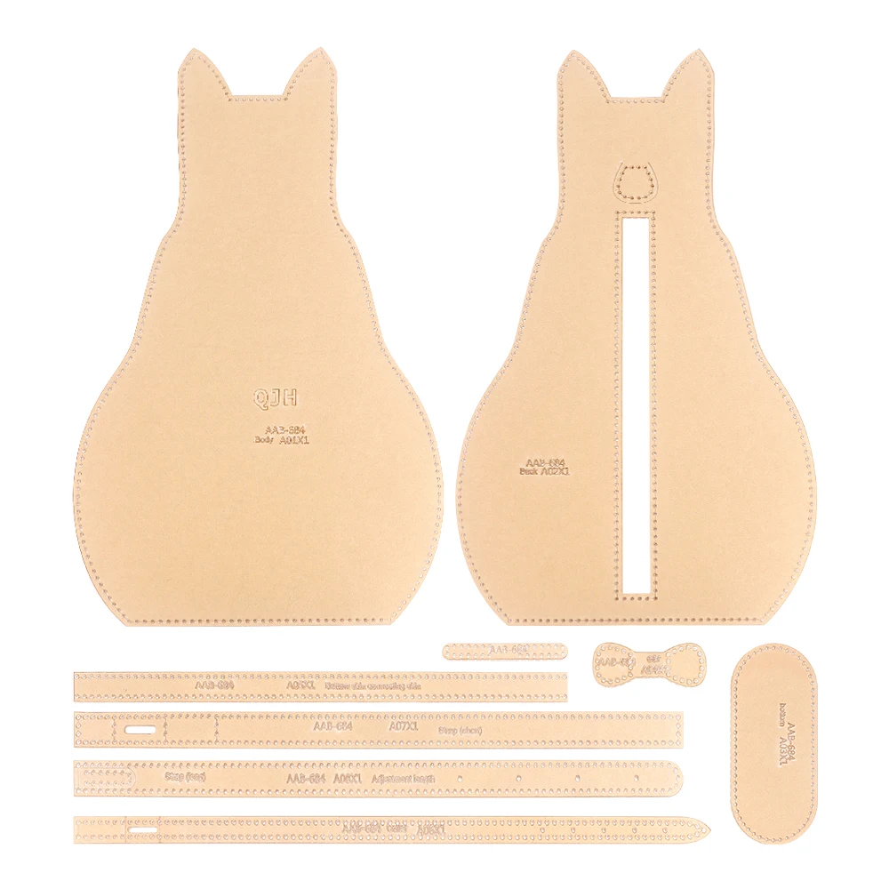 DIY Acrylic Patterns, Cat Shaped Chest Bag Transparent Acrylic Stencils, DIY Leather Handicraft Patterns