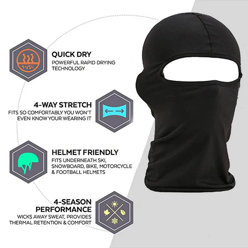 Hole Balaclava Face Mask Summer Cooling Neck Gaiter UV Protector Motorcycle With Helmet Ski Scarf for Men Women Outdoor Climbing