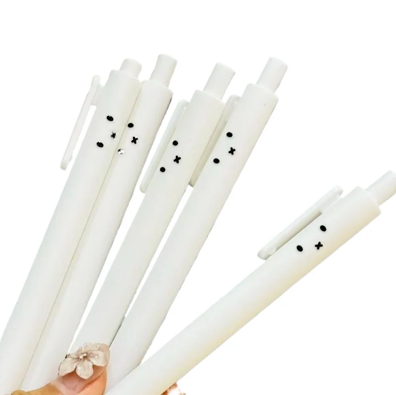 5 stücke Cartoon Miffy Kaninchen Emoji Neutral Stift Student Kawaii Schreiben Stift Büro Schnell Trocknend Unterschrift Stift
