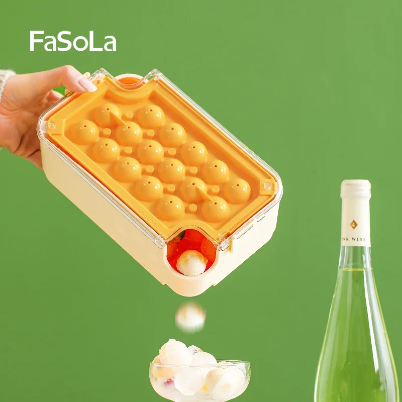 

ice cube mold Food-Grade Pressable Ice Mold, Home Refrigerator Self-Made Ice Making Box