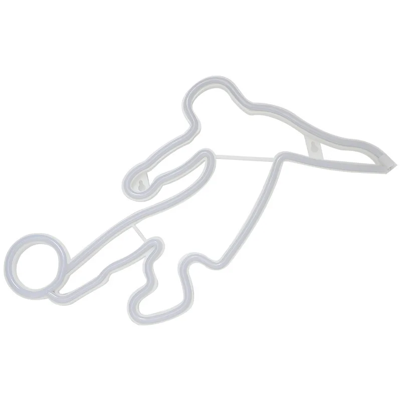 Fußballspieler-LED-Neonschild, Sport-Fußball-Neonlicht Wanddekoration, USB- und Batteriebetriebene Neonlampe für Schlafzimmer und Spielzimmer – Detail 3