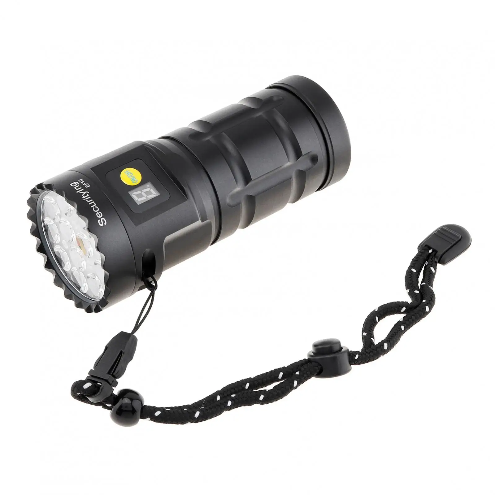 EF10 Super Bright LED Flashlight Rechargeable 5500 Lumens IPX6 Waterproof EDC Flash Light Torch Lamp for Outdoor Power Indicator