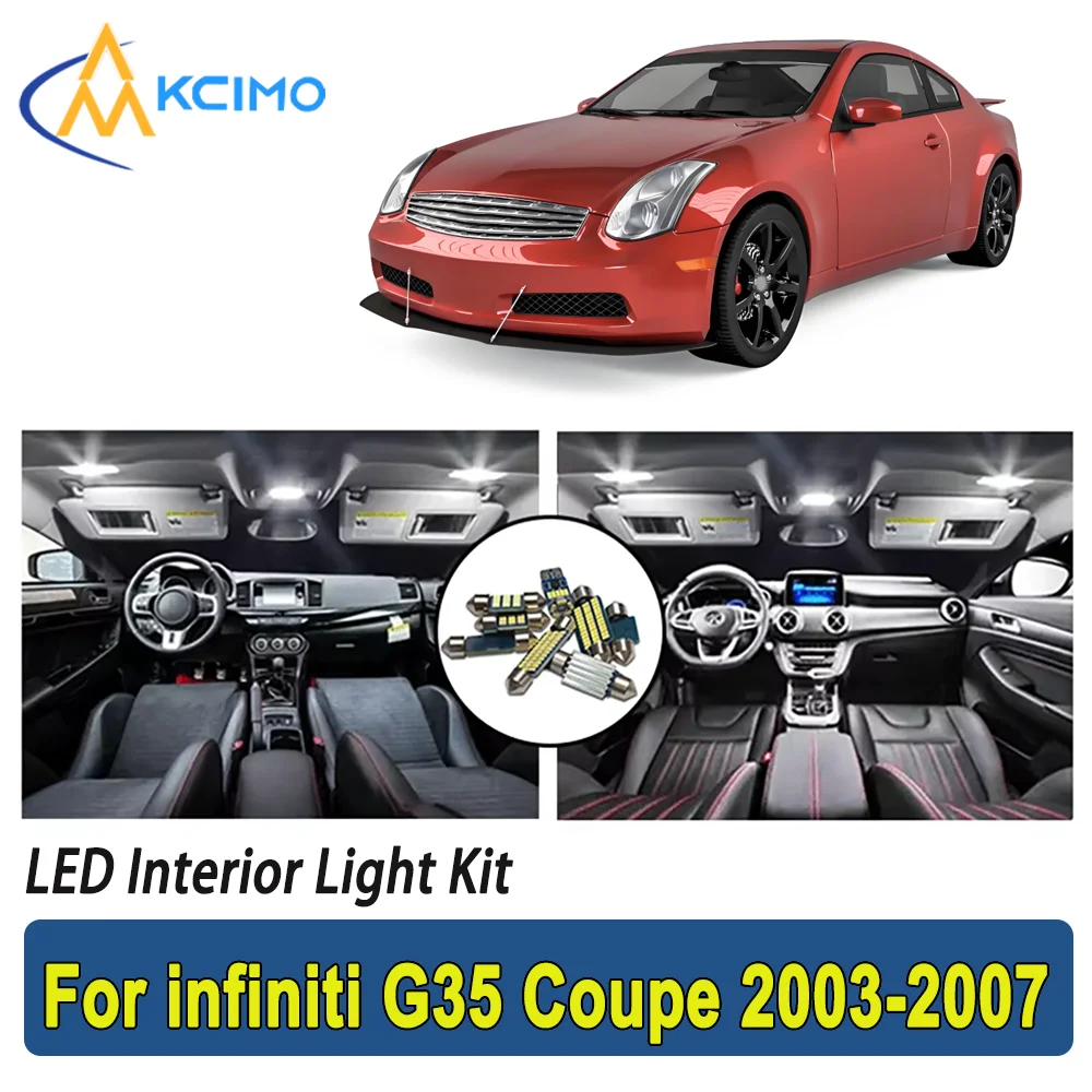 

New Light Bulb For infiniti G35 Coupe (2003-2007) Premium Bright LED Interior Dome Map Trunk Light Kit Car Led Lamps Canbus Lamp