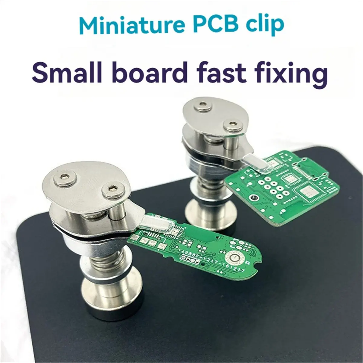 【~ New N07R】PCB Clip Electronic Fabrication Repair Small Board Fixing Motherboard Components Welding Fix Clamp with Base