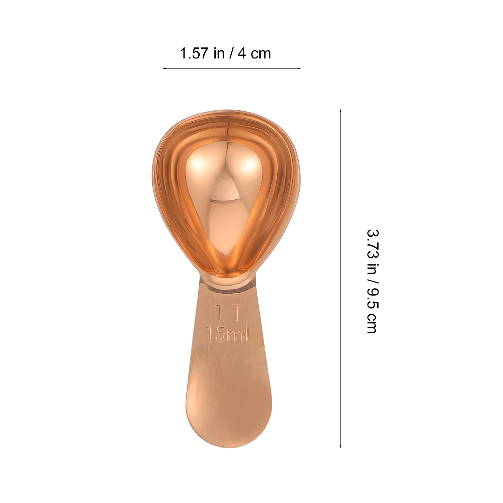 

3pcs Coffee Measuring Spoon Stainless Steel 15ml Golden Flour Powder Liquid Measuring Spoons Set for Cafe Home Kitchen Use