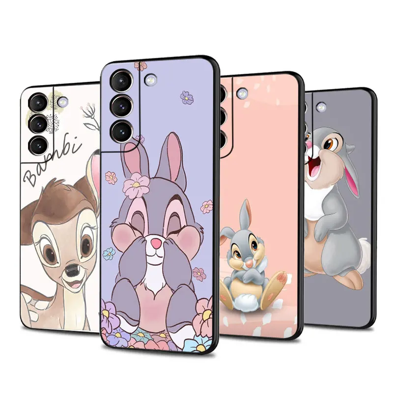 Case For Samsung Galaxy S23 S22 Ultra S20 FE S21 Plus S10 Lite S9 S10e S24 S8 Phone Cover Black Funda Disney Thumper Cute