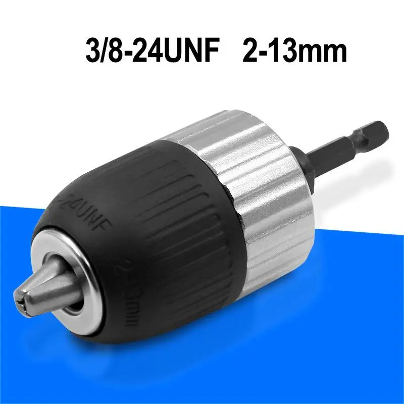 Imagem -02 - Keyless Self-locking Drill Chuck Adapter 213 mm 824unf Hex Shank Liberação Rápida Impacto Pronto Ferramentas Driver Elétrico