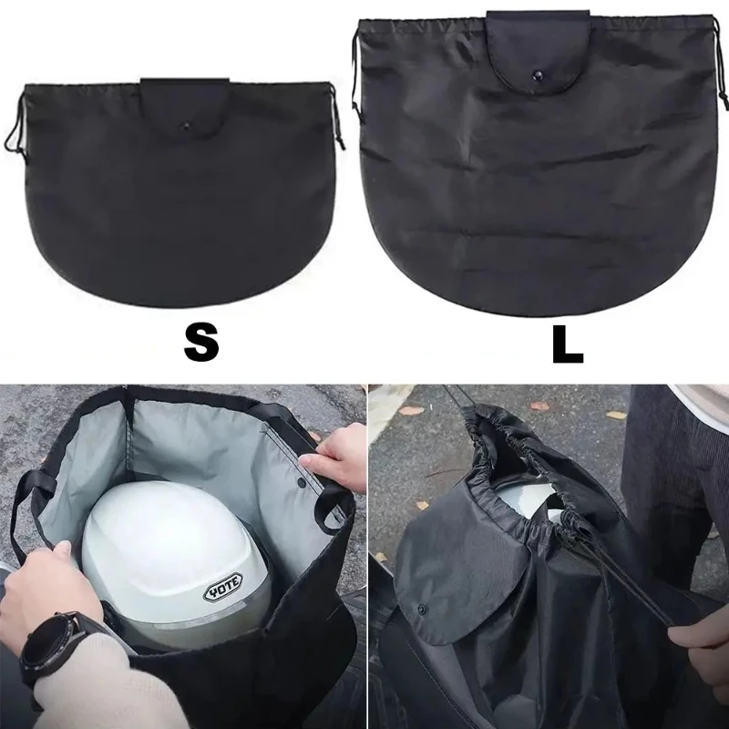 

Helmet Waterproof Storage Bag Motorcycle Electric Vehicle Cycling Helmet Bag Dustproof Protective Storage Hanging Cloth Pouch