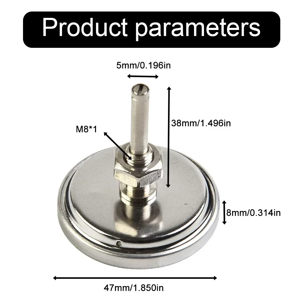 Fit For Weber Q120, Q220, Q300, Q320 Grills Thermometer 150-600℉ Stainless Steel Grill Thermometer Pointer Garden BBQ Tools Part