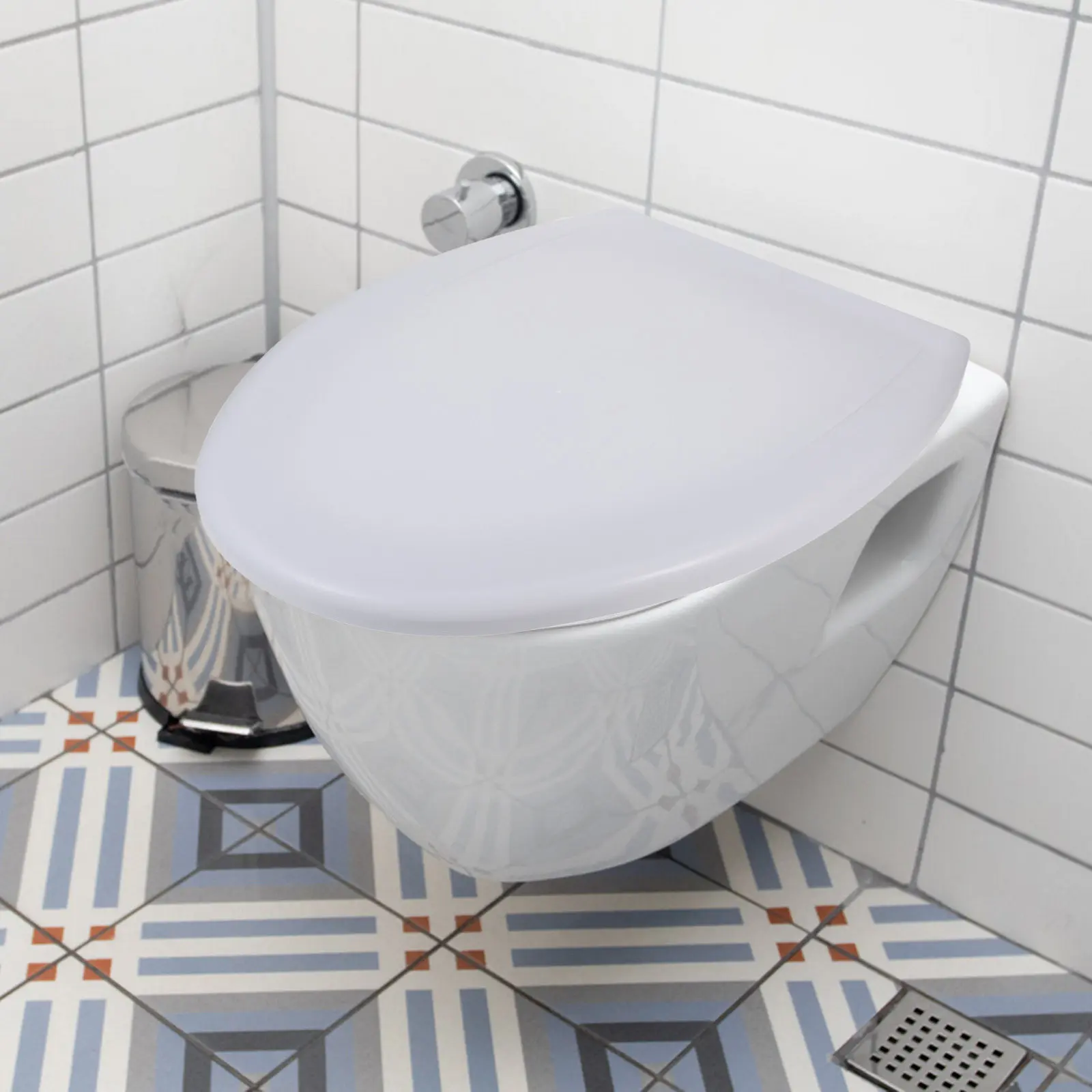 

Eva Padded Toilet Seat Replacement 44x35cm Soft Slow Close Bathroom Seat Cushion Senior Elderly Friendly Comfortable Bathroom