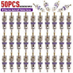 100-10pcs Copper R134a Car A/C Air Conditioning Valve Cores Automobile Universal Exterior Repair Components A/C Valve Cores