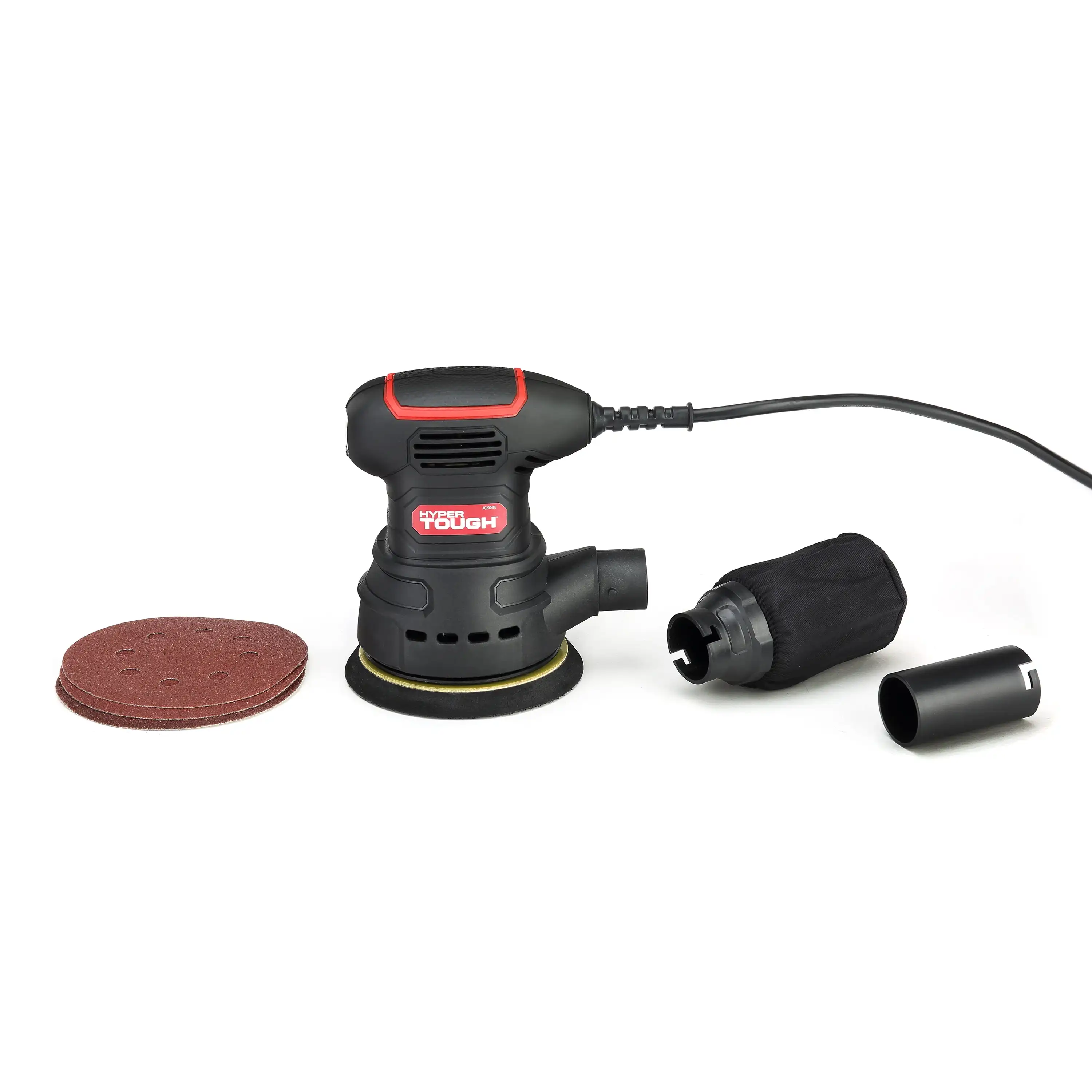 

2.5 Amp Corded 5 inch Orbital Sander with Dust Bag, Vacuum Hose Adapter & 3 Sanding Sheets, New Condition
