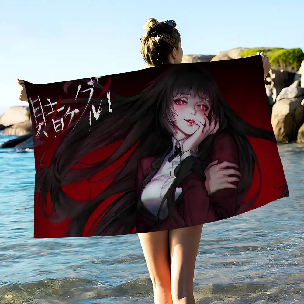 popular anime K-kakegurui girls Bath Towel Microfiber Soft Water Absorbing Breathable For Decorative Cartoon Beach Towel
